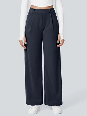 HALARA || Flex DayStretch High Waisted Straight Leg Pants Navy NWT - XS Petite